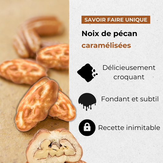 Noix de pécan caramélisées